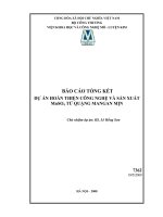 Hoàn thiện công nghệ và sản xuất sunphat măng gan từ quặng mịn