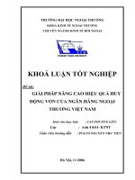 Khóa luận tốt nghiệp: Giải pháp tăng cường huy động vốn tại Ngân hàng ngoại thương Việt Nam