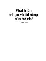 Phát triển trí lực và tài năng của trẻ