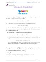 chuyên đề 4 tương giao của đồ thị các hàm số