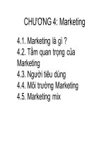 Bài giảng Quản trị marketing: Chương 4 - Marketing