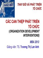 bài giảng thay đổi và phát triển tổ chức chương 5 - ts. trương thị lan anh