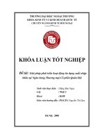 Giải pháp phát triển hoạt động tín dụng xuất nhập khẩu tại ngân hàng thương mại cổ phần quân đội