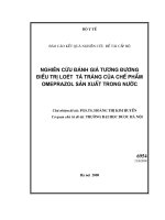 Nghiên cứu đánh giá tương đương điều trị loét tá tràng của chế phẩm omeprazol sản xuất trong nước