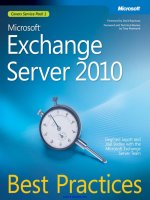 microsoft exchange server 2010 best practices