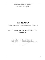 tổ chức kế toán tập hợp chi phí và tính giá thành sản phẩm sản xuất tại công ty tư vấn đầu tư và thiết kế xây dựng.