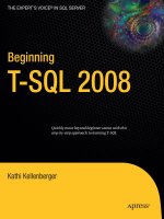 beginning t-sql 2008 [electronic resource]