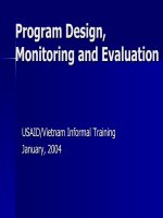program design, monitoring and evaluation