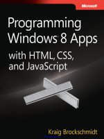programming windows 8 apps with html css and javascript