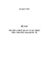 Luận văn Đề tài Trả đũa thuế quan và sự triệt tiêu thương mại quốc tế