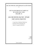 Quan hệ thương mại việt mỹ khi việt nam gia nhập WTO