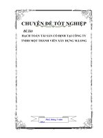 kế toán tài sản cố định tại công ty TNHH một thành viên xây dựng MLong