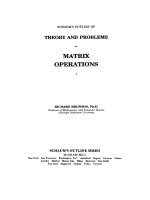 bronson, r  schaum's outline of theory and problems of matrix operations