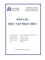 Báo cáo thực tập nhận thức tại công ty TNHH giao nhận năm sao vàng