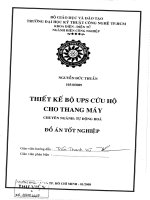 LUẬN VĂN ĐIỆN CÔNG NGHIỆP THIẾT KẾ BỘ UPS CỨU HỘ CHO THANG MÁY