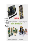 Các thiết bị cần có để kiểm tra không phá hủy (NDT) bằng siêu âm