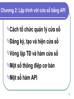 Chương 2 Lập trình với cửa sổ bằng API