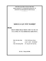 Hoàn thiện hoạt động cho vay dự án của công ty tài chính dầu khí (PVFC)