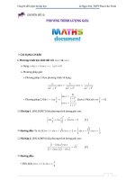 chuyên đề 10 phương trình lượng giác
