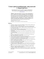 contact optical nanolithography using nanoscale