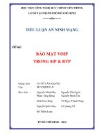 TIỂU LUẬN BẢO MẬT TRÊN VoIP
