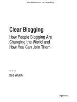 clear blogging how people blogging are changing the world and how you can join them