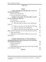 những đánh giá về tổ chức, hoạt động và những phương hướng nhằm nâng cao hiệu quả tổ chức, hoạt động của viện khoa học thanh tra