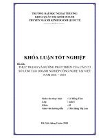 Thực trạng và hướng phát triển của các cơ sở ươm tại doanh nghiệp công nghệ tại Việt Nam 2001-2010