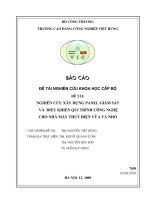Nghiên cứu  xây dựng panel giám sát và điều khiển quy trình công nghệ cho nhà máy thủy điện vừa và nhỏ
