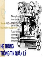 hệ thống thông tin quản lý