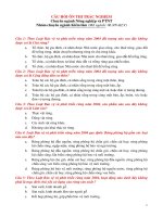 Câu hỏi ôn thi trắc nghiệm chuyên ngành nông nghiệp và PTNT, nhóm ngành kiểm lâm