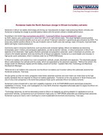 Huntsman leads north american charge in lithium ion battery solvents