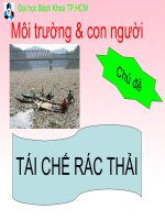 MÔI TRƯỜNG và CON NGƯỜI - TÁI CHẾ RÁC THẢI