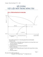 Đề Cương Vật liệu Trong Đóng Mới