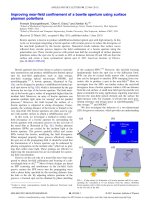 improving near field confinement of a bowtie aperture using surface plasmon polaritons