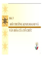 Môi trường kinh doanh và văn hóa kinh doanh cần thiết