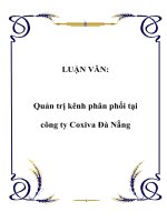 Luận văn Quản trị kênh phân phối tại công ty Coxiva Đà nẵng