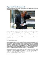 “Nghệ thuật” báo tin xấu cho sếp