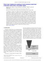 planar laser imaging and modeling of matrix assisted pulsed laser
