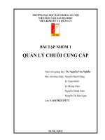 Quản lý chuỗi cung cấp (Bài tập nhóm)