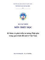 Kế thừa và phát triển tư tưởng phật giáo trong quá trình đổi mới ở việt nam