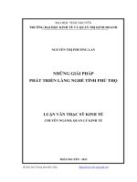 Những giải pháp phát triển làng nghề tỉnh Phú Thọ