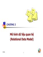 Chương 3 Mô hình dữ liệu quan hệ