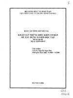 Khảo sát những điều kiện cơ bản đề xây dựng xã hội học tập