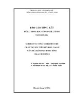 Nghiên cứu điều chế chất trợ xúc tiến lưu hoá cao su có chứa kẽm oxít hoạt tính