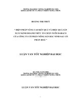 biện pháp nâng cao kết quả và hiệu quả sản xuất kinh doanh thức ăn chăn nuôi dabaco của công ty cổ phần nông sản bắc ninh sau cổ phần hoá