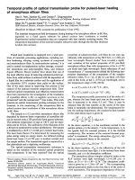 temporal profile of optical transmission probe for pulsed laser heating of amorphous silicon films