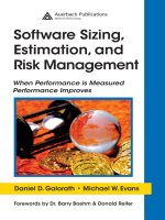 Software Sizing, Estimation and Risk Management