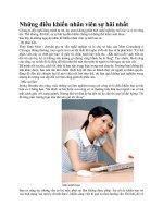 những điều khiến nhân viên sợ hãi nhất