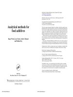 Analytical methods for food additives